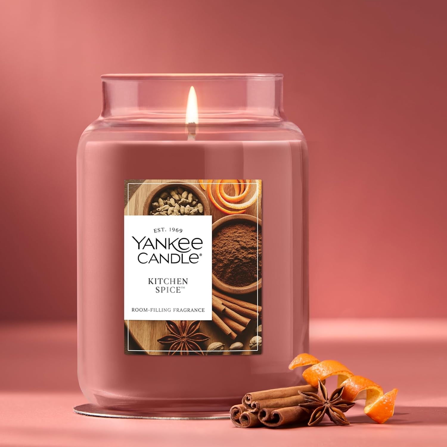 Kitchen Spice, Fall Scented Candle, 22Oz Large Jar with up to 150 Hour Burn Time