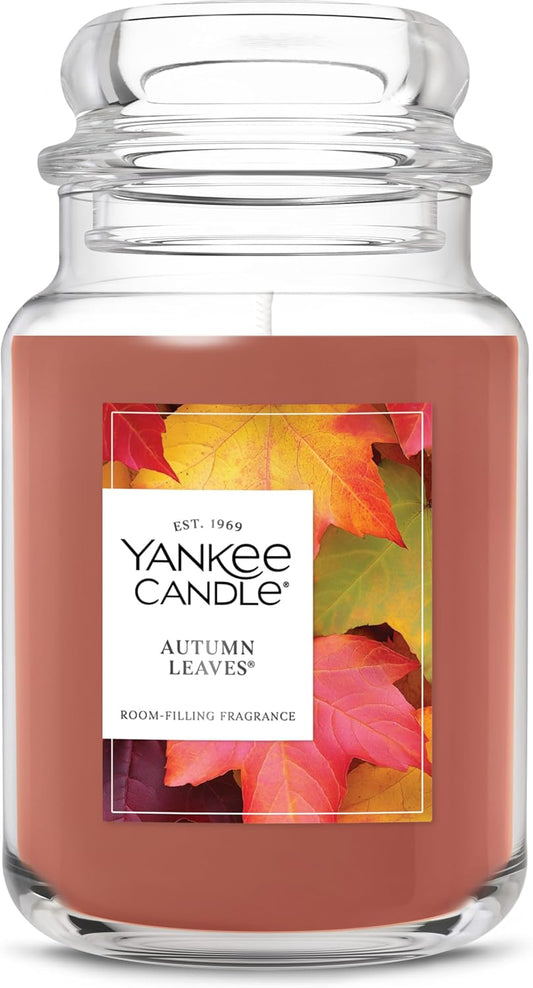 Autumn Leaves, Fall Scented Candle, 22Oz Large Jar with up to 150 Hour Burn Time