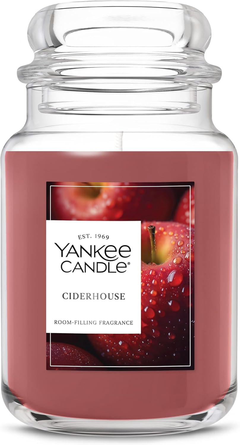 , Ciderhouse Fall Scented Candle, 22Oz Large Jar with up to 150 Hour Burn Time