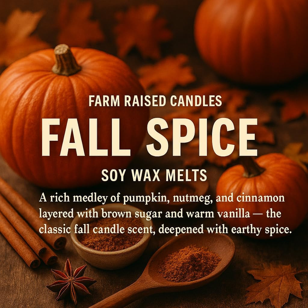 - USA Made - Hand Crafted - Fall Spice Variety 100% Soy Wax Melts – 16 Ounce - 5-Pack – Apple, Cinnamon, Pumpkin, Pecan Waffles – Pet & Family Safe – Gift-Ready Scented Soy Wax