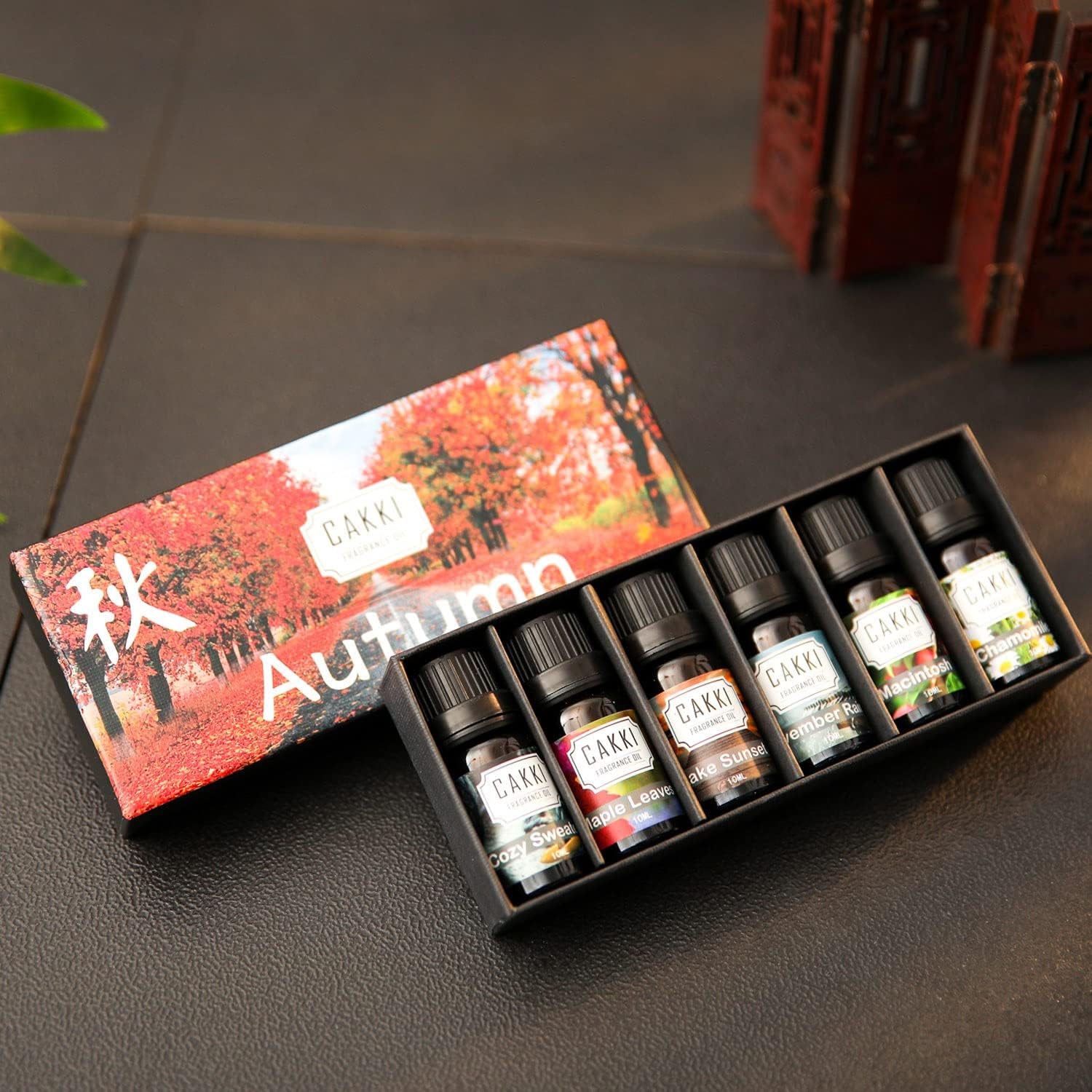 Autumn Essential Oils for Diffusers for Home,  Fragrance Oils Set, 6 Fall Scents, Natural Aromatherapy Oils, for Candles Making, for Soaps Making, for Humidifiers, 6X10 Ml