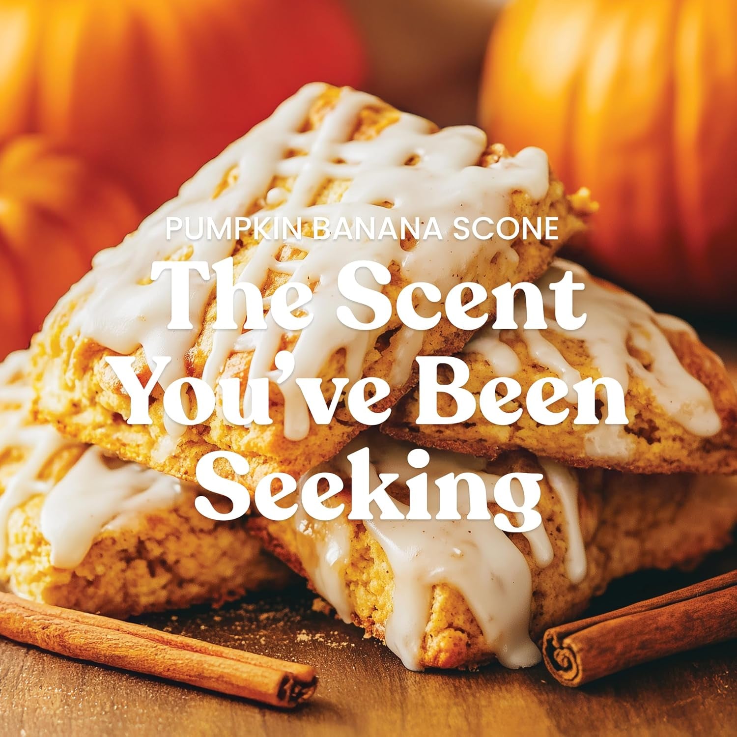 Pumpkin Banana Scone, Fall Scented Candle, 22Oz Large Jar with up to 150 Hour Burn Time