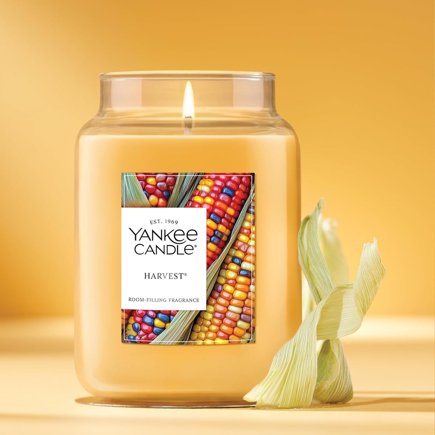 Harvest, Fall Scented Candle, 22Oz Large Jar with up to 150 Hour Burn Time