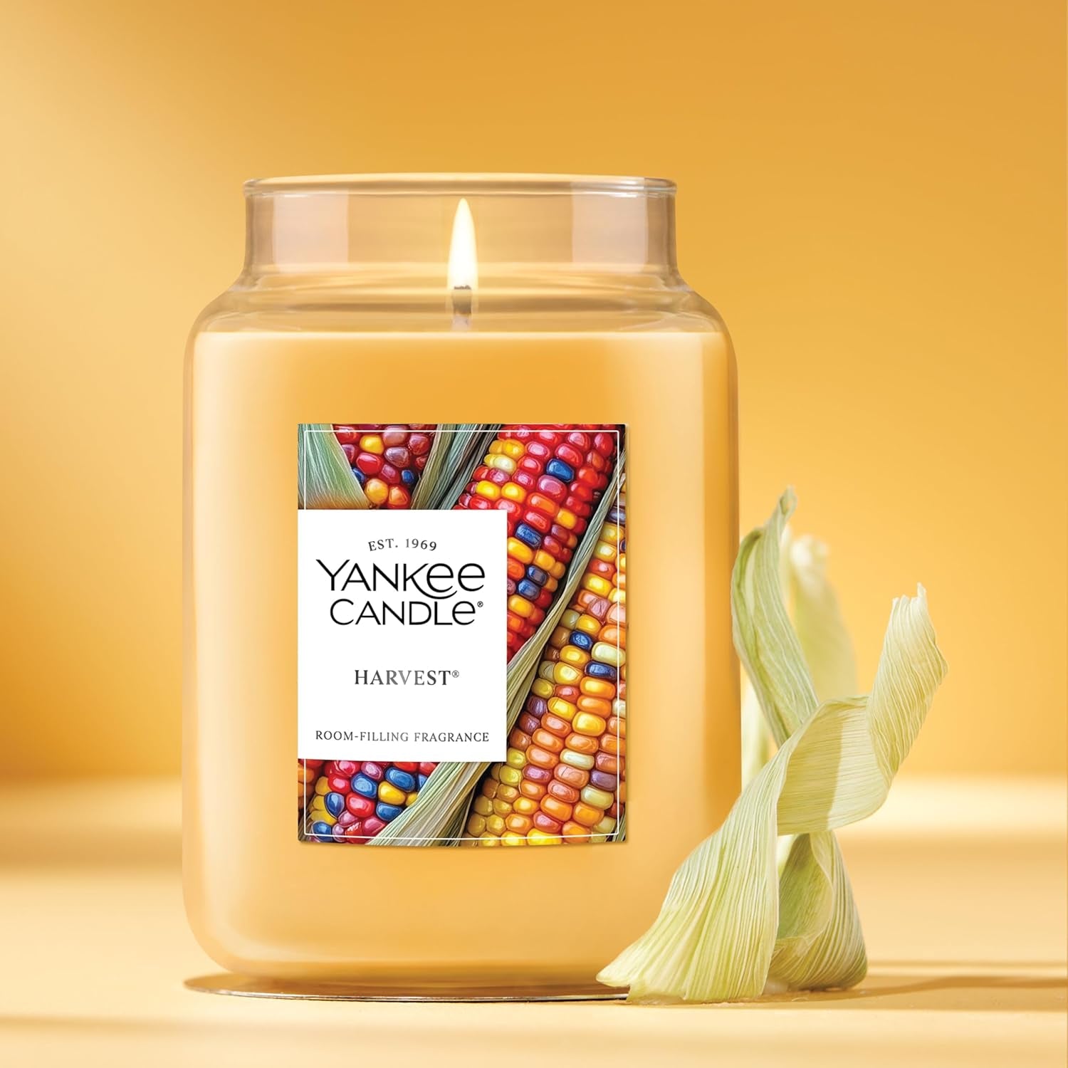 Harvest, Fall Scented Candle, 22Oz Large Jar with up to 150 Hour Burn Time